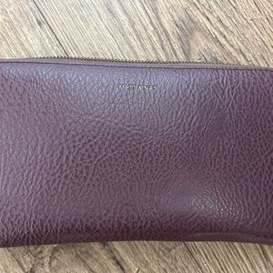 Matt & Nat vegan leather wallet in plum.